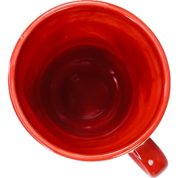 Hallmark Home SANTA OWL MUG Sales Sample / Prototype White and Red 16 oz - Picture 5 of 6